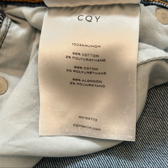 CQY Jeans Japanese Denim Mid Rise Straight Leg Medium Wash Cropped Jeans 24 - Picture 11 of 16